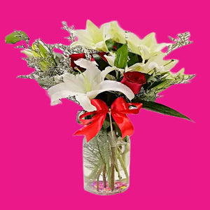 KFA0102 | Roses and Lilies Table Flower