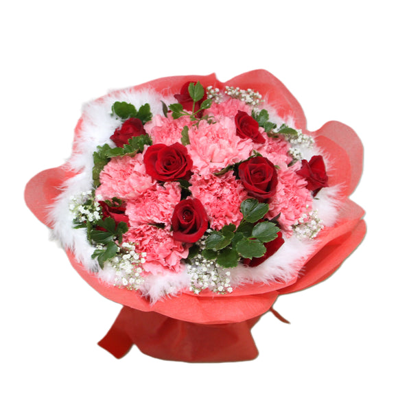 KHB0046 Beauty | Carnations and Roses Bouquet
