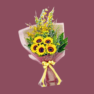 KHB0083 Summer Morning | 5 Sunflowers Bouquet