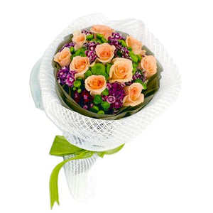 KHB0084 Spring Whispers | 10 Roses Bouquet
