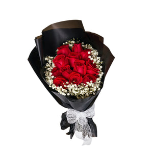 KHB0091 Be My Valentine | 12 Roses Bouquet
